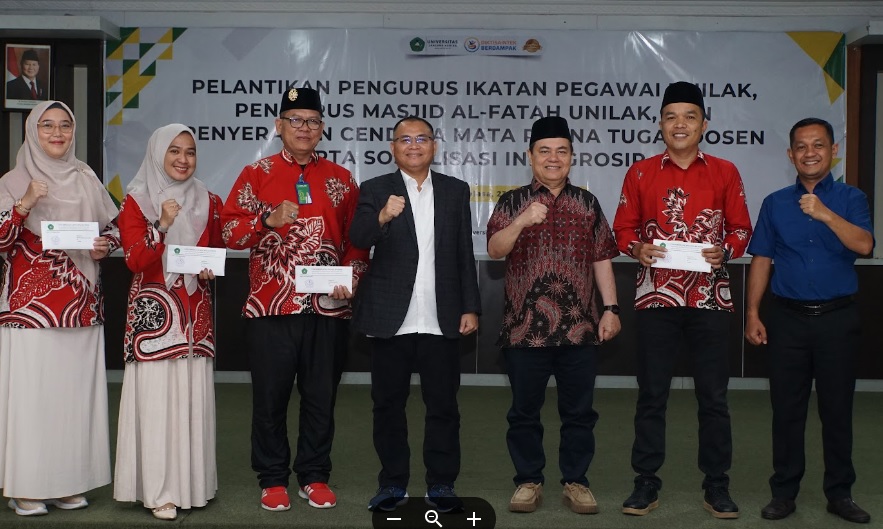 Rektor Unilak Prof Junaidi Lantik Muhammad Algu Syamsur Ketua IPAU
