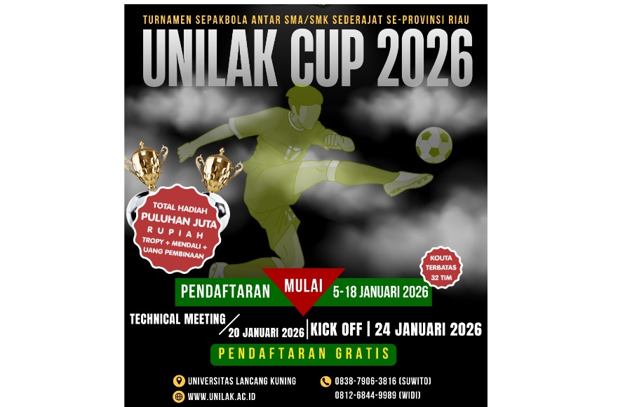 Segera Ikuti, Unilak Gelar Kompetisi Sepak Bola Terbesar di Riau