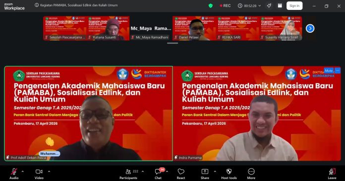 Sambut PAMABA Semester Genap, Kepala Perwakilan Bank Indonesia Jadi Narasumber