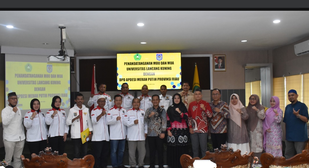 Unilak dan APDESI Merah Putih Riau Tanda Tangani MOU-MOA, Komitmen Kuatkan SDM Pemerintahan Desa