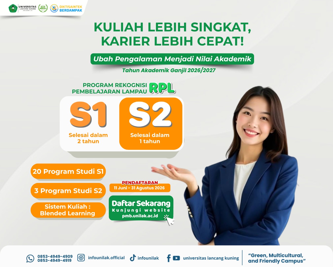 Sarjana Bisa 2 Tahun & Magister 1 Tahun, Program RPL Unilak  Solusinya