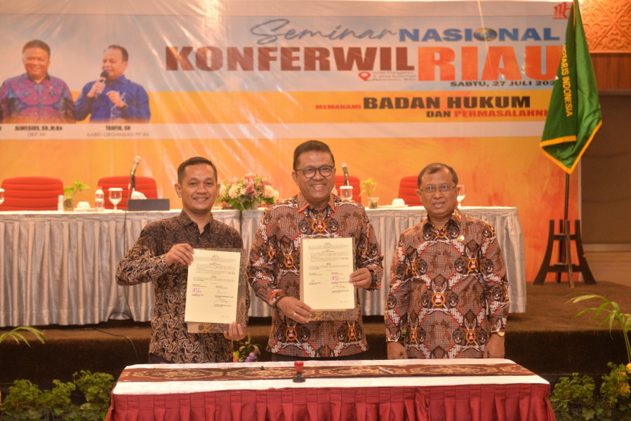 Disaksikan Pemprov Riau, Unilak Jalin Kerjasama Dengan Pengurus Pusat Ikatan Notaris Indonesia 