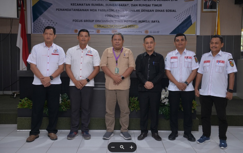 Tingkatkan Tri Darma Perguruan Tinggi, Unilak Kerjasama Dengan LPM dan Dinas Sosial Provinsi Riau
