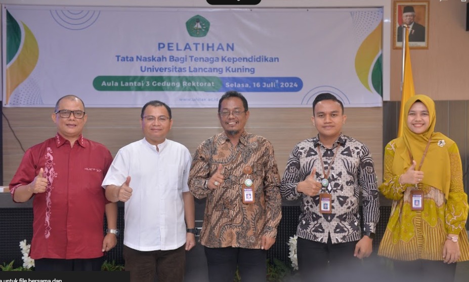 Tingkatkan Kualitas Layanan di Unilak, Tenaga Kependidikan Dilatih  Tata Naskah Dari Balai Bahasa Provinsi Riau