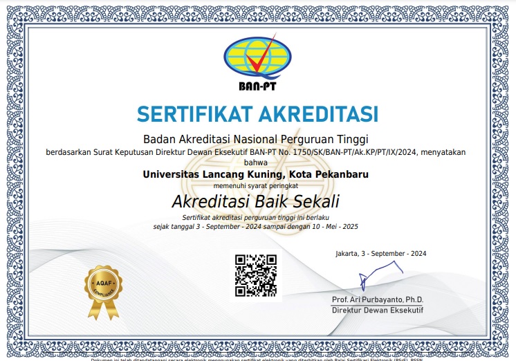 Terus Tingkatkan Kualitas, Universitas Lancang Kuning Raih Akreditasi Baik Sekali dari BAN-PT