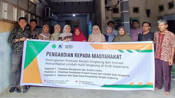 Tim PKM Unilak Dorong Pengembangan KUB Sejahtera Melalui Pemanfaatan Limbah Kulit Singkong